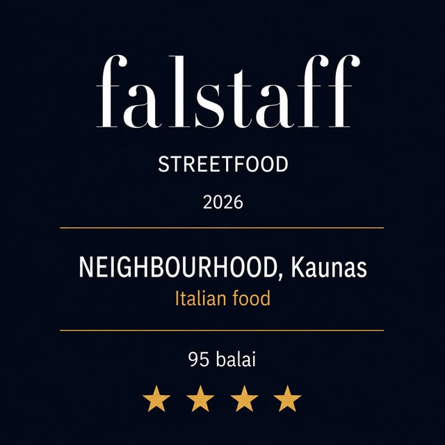 Falstaff Streetfood 2026 apdovanojimo ženklas